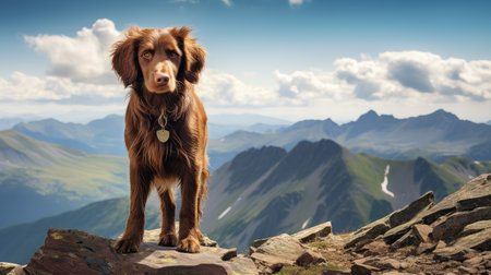 mountain brown dogの素材