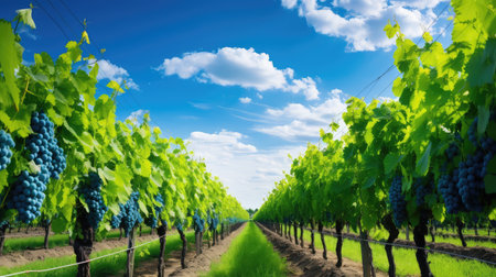 vines wine grape backgroundの素材