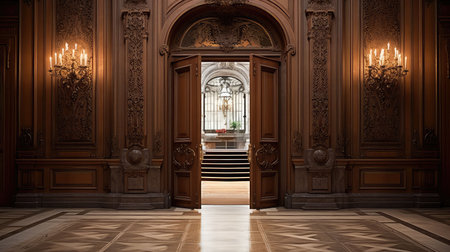 mansion doorway interiorの素材