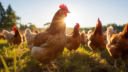 range bird chicken farmの素材