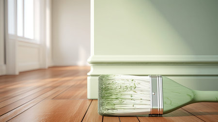 up blurred interior trim paintingの素材