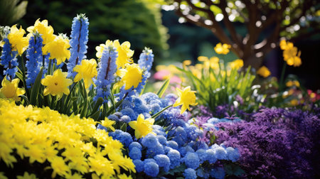 stunning blue and yellow borderの素材