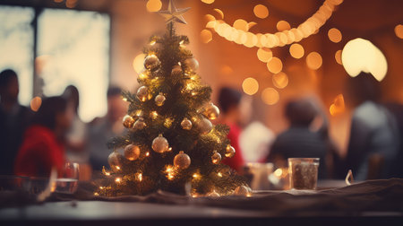 holiday bokeh christmas lightsの素材
