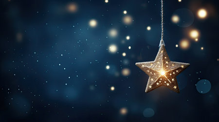 glow white stars on blue backgroundの素材