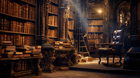 ancient blurred medieval interiorの素材