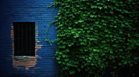 structure dark blue brick wallの素材