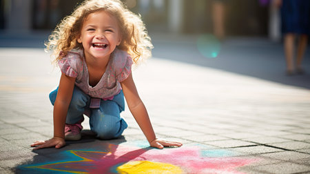 drawing chalk sunの素材