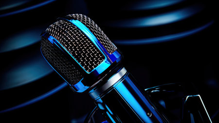 vibrant microphone blueの素材