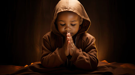 reverence brown praying handsの素材