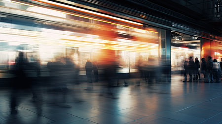 train blurred interior spaceの素材
