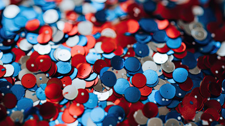 table blue and red confettiの素材