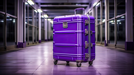 travel purple suitcaseの素材
