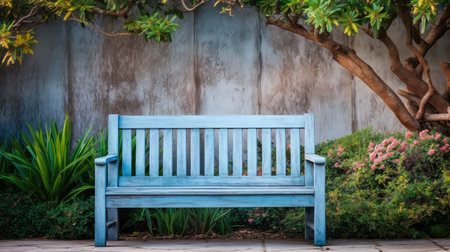 garden weathered blue woodの素材