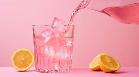 hand pink lemonade isolatedの素材