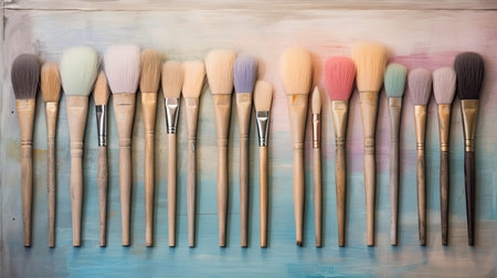 wooden pastel brushの素材