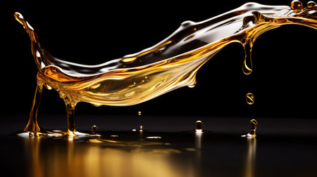 macro oil drip isolatedの素材