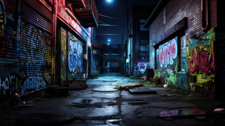 urban neighborhood darkの素材