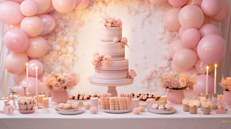 sophisticated pink birthday backgroundの素材