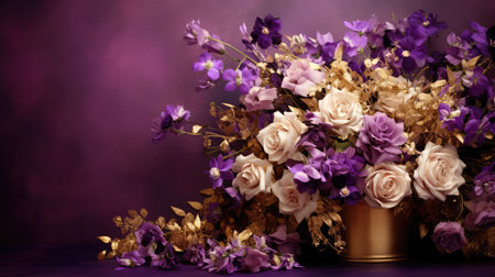 deep purple gold backgroundの素材