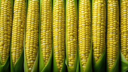 summer fresh corn backgroundの素材