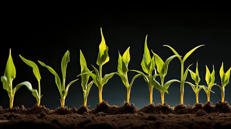 row corn sproutの素材