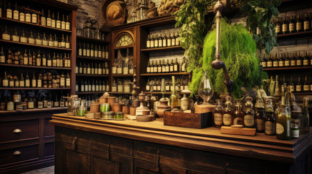wooden pharmacy interiorの素材
