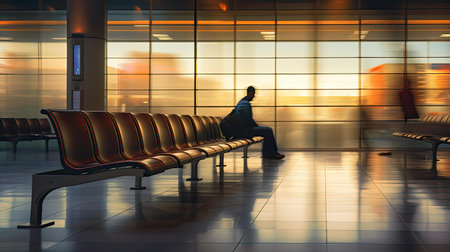 lounge blurred airport interiorの素材