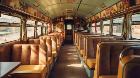 retro bus interiorの素材