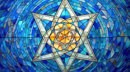blue background star of davidの素材