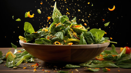 healthy pile spinach greenの素材