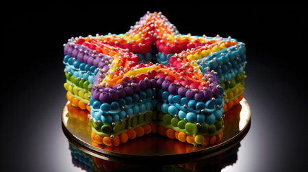 colorful rainbow starの素材