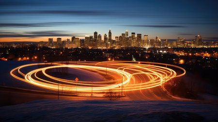 dusk light particle trailの素材