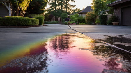 sheen oil on drivewayの素材