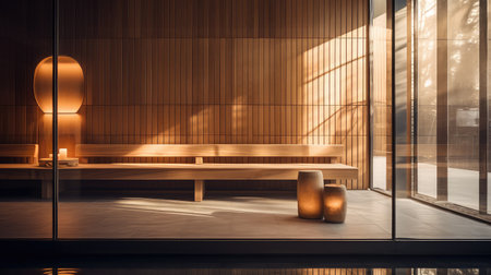 walls blurred wooden interiorの素材