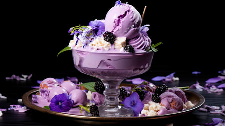 lavender purple ice creamの素材