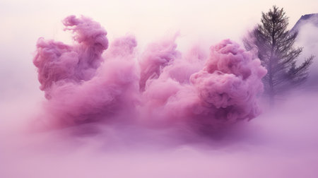 scene pink and purple smokeの素材