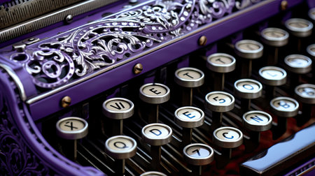 up typewriter purpleの素材