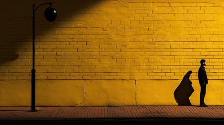 wall yellow background darkの素材