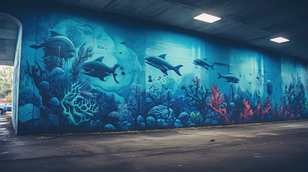 artwork blue graffitiの素材