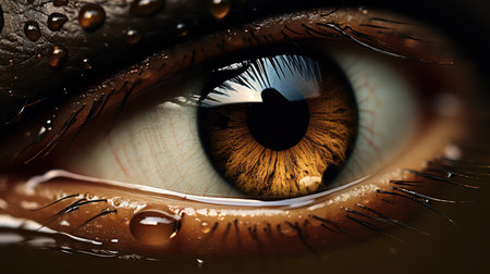 droplet dark brown eyeの素材