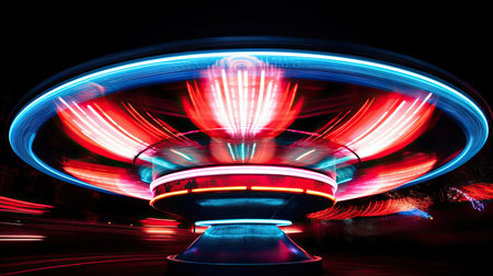 excitement red and blue lightsの素材