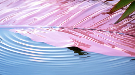 mirror pink palm leafの素材