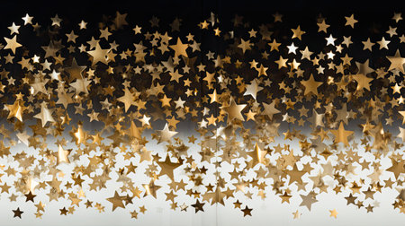 glamorous gold foil stars borderの素材