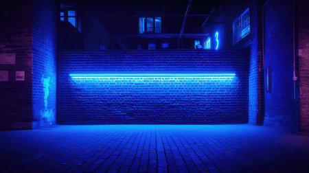 typography blue neon fontの素材