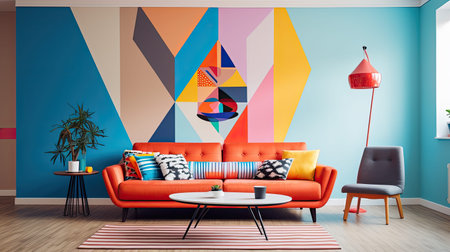 playfulness interior room blank wallの素材