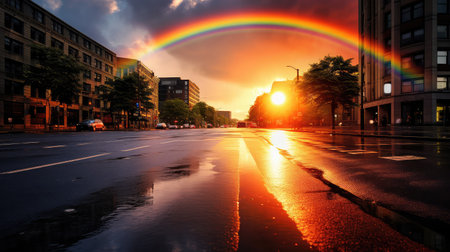 shower rain and sunの素材