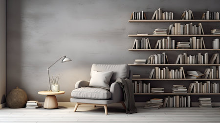 cozy blurred gray interior wallの素材