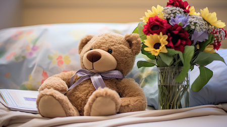 hospital brown teddy bearの素材