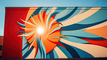 building art deco sunの素材