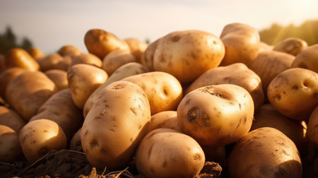 soil farm potato vegetableの素材